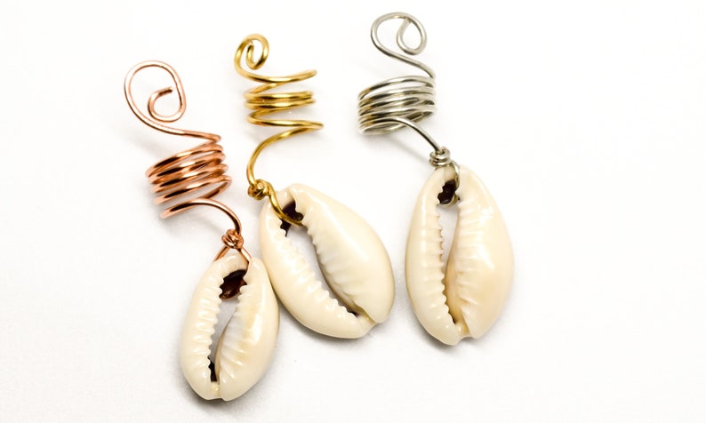 Loc Cuffs Cowrie Shell Jewelry Hair Adornments For Braids Locs Jewelry For Locs Hair Jewelry Spirals Dreadlock Beads For Braids Accessories