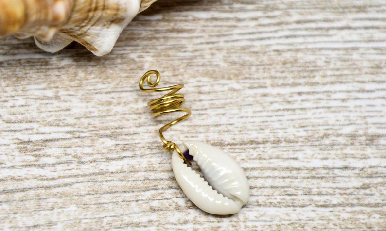 Loc Cuffs Cowrie Shell Jewelry Hair Adornments For Braids Locs Jewelry For Locs Hair Jewelry Spirals Dreadlock Beads For Braids Accessories