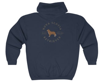NSDTR Nova Scotia Duck Tolling Retriever Miłośnik psów Bluza z kapturem i zamkiem błyskawicznym Prezent dla przyjaciela