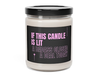 Badass Salesperson Scented Candle, Closed Deal Candle, Gift for Sales Rep, Sales Gifts, Sales Motivation Gifts