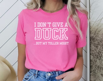 Koszulka I Don't Give a Duck, Retriever Tolling, Koszulka Toller, Zabawna koszulka dla psa, Prezent dla kaczki Toller, Koszulka dla psa na zewnątrz, Koszulka Toller