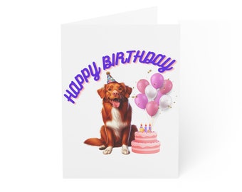 NSDTR Birthday Toller Happy Greeting Cards (1, 10, 30 i 50 sztuk) uroczy prezent dla rodzica psa i mamy psa
