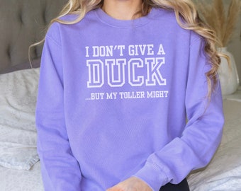 Bluza z kapturem I Don't Give a Duck, Retriever Tolling, Bluza Toller, Bluza dla psa, Prezent dla kaczki Toller, Koszulka Toller, Prezenty Toller