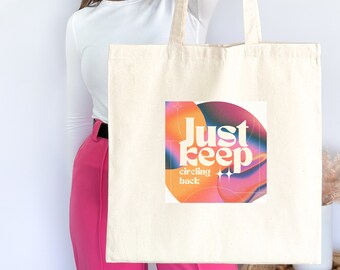 Just Keep Circling Back, Sales Humor, Corporate, Funny Sales Representative, Customer Service Apparel, Cotton Canvas Tote Bag, Grocery Bag