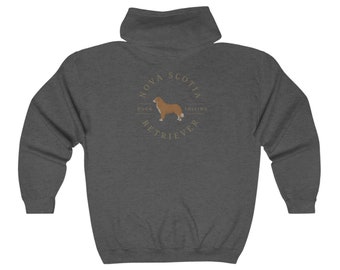 NSDTR Nova Scotia Duck Tolling Retriever Miłośnik psów Bluza z kapturem i zamkiem błyskawicznym Prezent dla przyjaciela