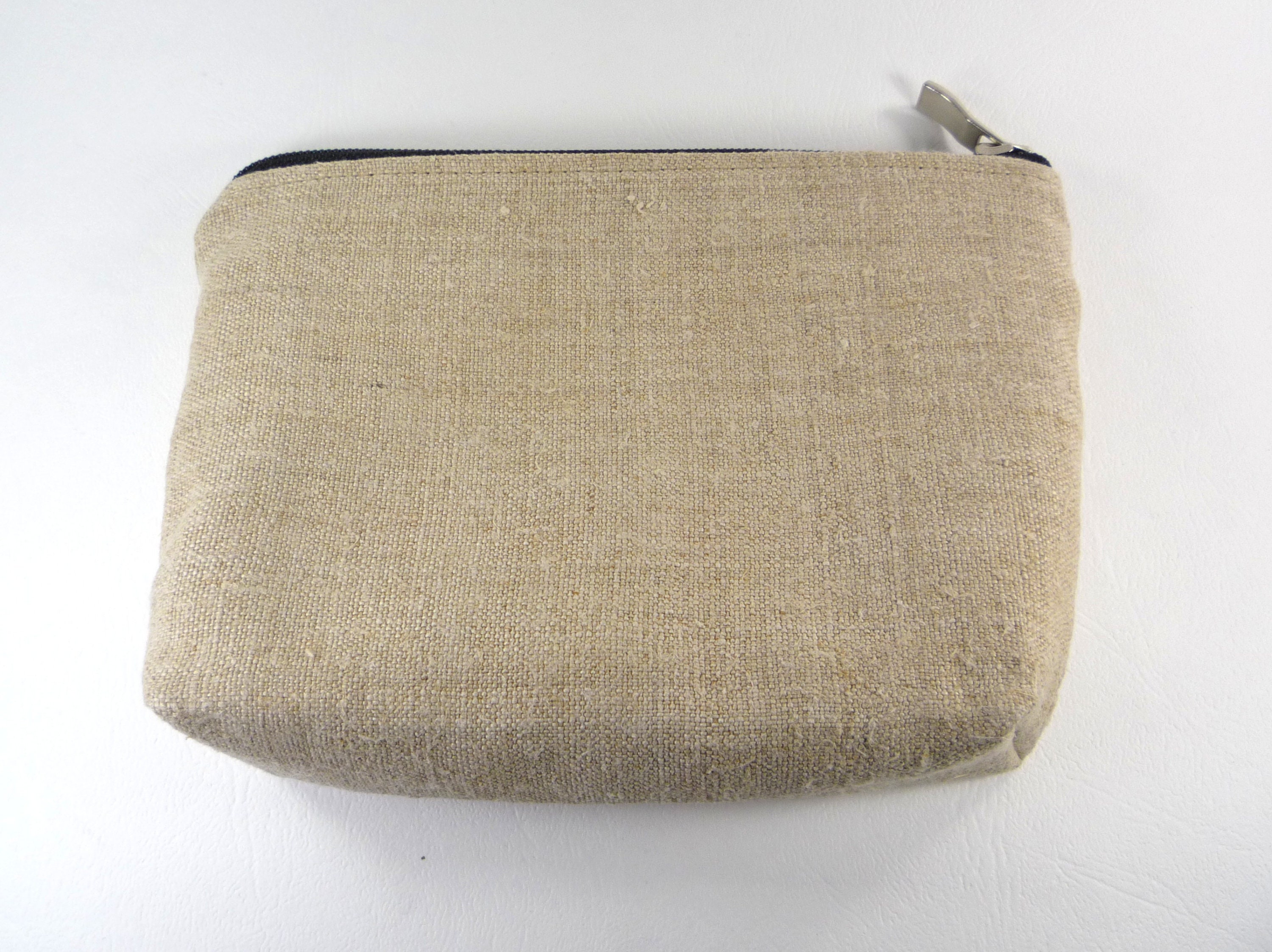 Hemp Cosmetic Bag Organic Hemp Make up Bag Vegan Travel Pouch Etsy