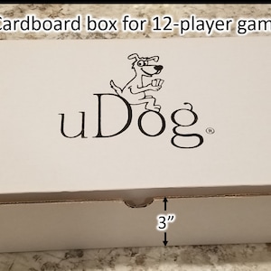Pappschachtel für 10 oder 12 Spieler uDog Spiel