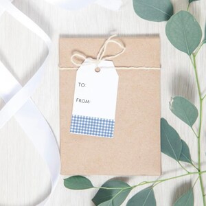 Gift Tag Printable | Instant Download | Gingham Gift Tag | Digital Download | Stationary | Plaid Gift Tag