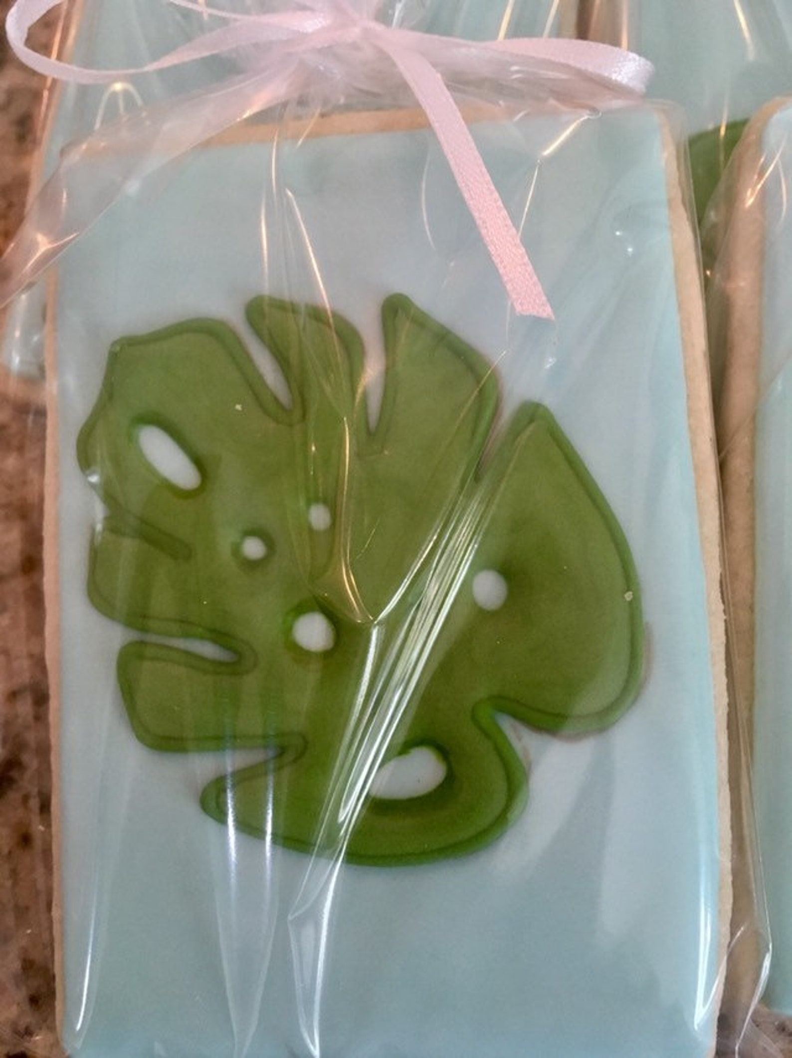 Palm Leaf Tropical Cookies feautured in Nest Magazine Etsy