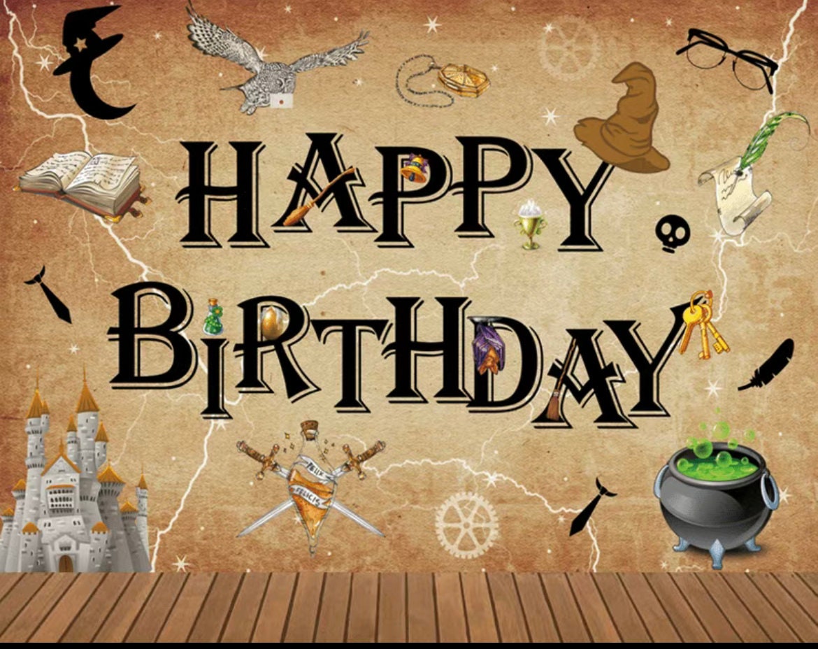 Happy Birthday Background Harry Potter Theme Birthday Party  DecorationTapestry