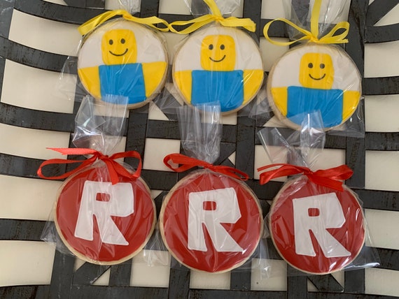 Roblox Cookies Etsy - roblox birthday cookies in 2019 roblox birthday cake