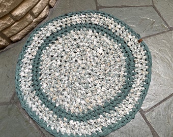 Round Rag Rug - Etsy