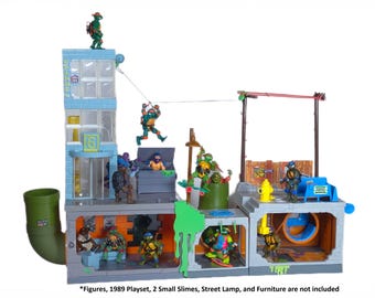 News Building Edition Sewer Lair Expansion Diorama– Compatible with Original Teenage Mutant Ninja Turtle 4.5" Figures