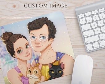 Custom Mouse Pad from Drawing or Photo, Personalized Mouse Pad