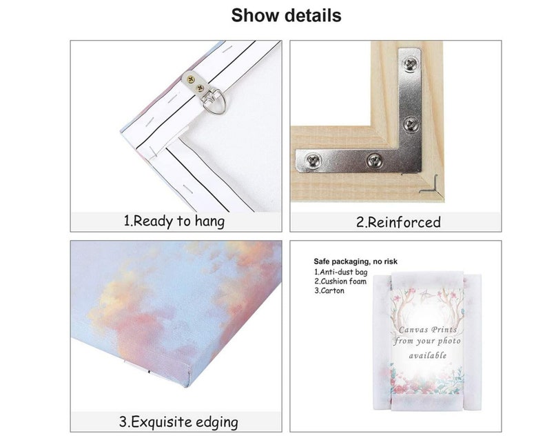 Custom Canvas Wrapped Canvas Prints Wall Art Framed Picture Etsy