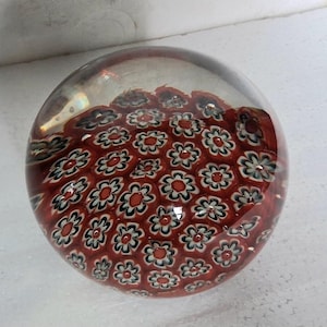 Paperweight  Glass Red Office Home Gift