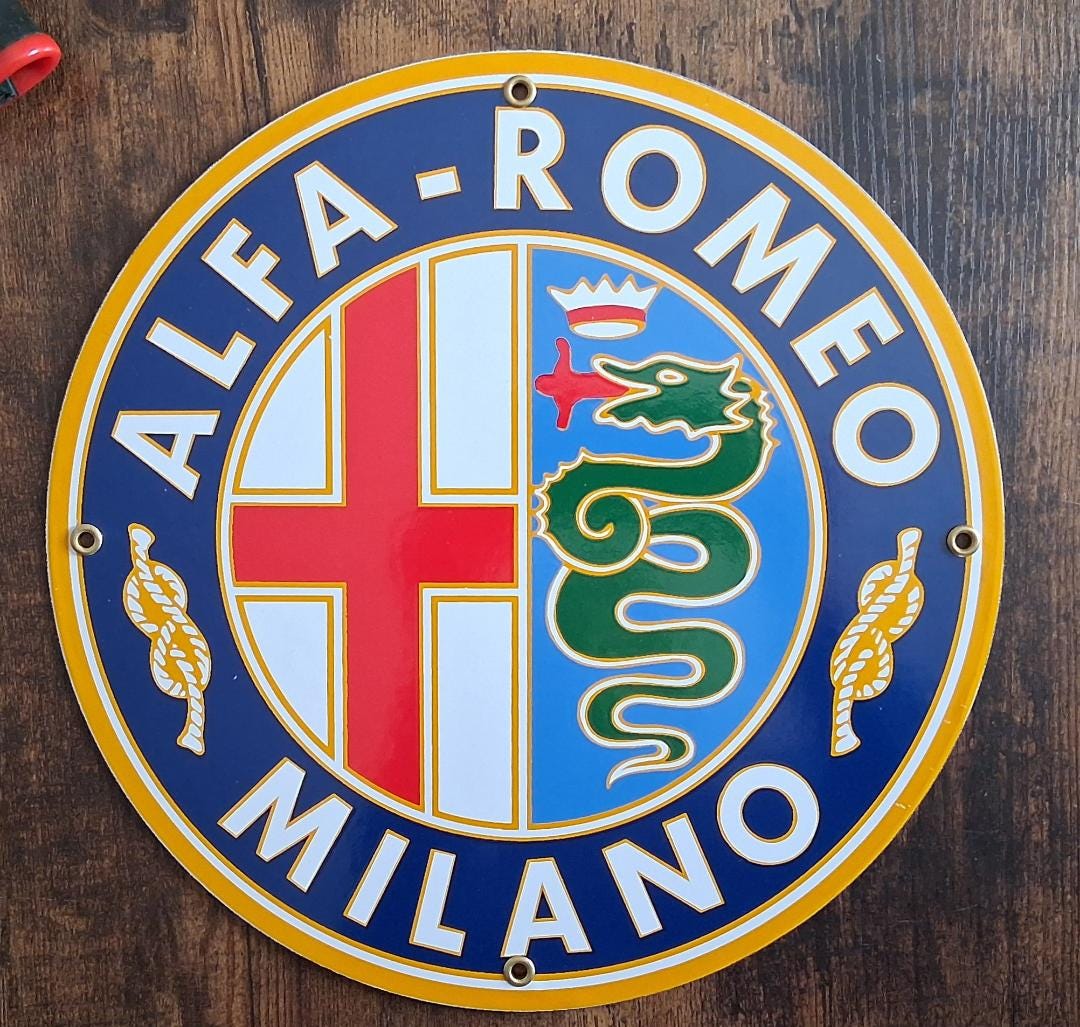 Alfa Romeo Porcelain Sign Home Office Garage Shop Farm Decor - Etsy