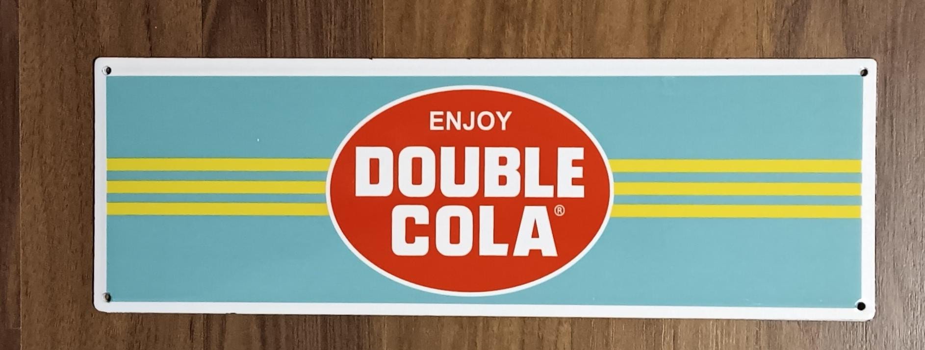 DOUBLE COLA アンティークサインボード Double Cola Porcelain Sign Soda Pop Beverage Home Office Garage