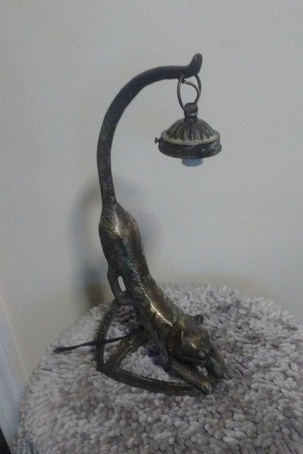 Bronze cat lamp deals