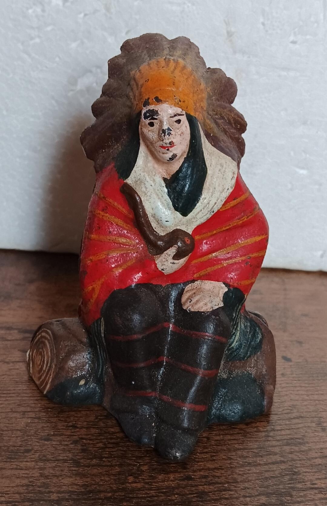 Indian Sitting Bank Cast Iron Yard Decor Garden Home Entryway Man