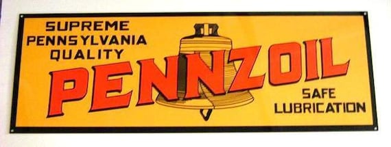 Pennzoil Heavy 35 Inch Sign 14 Gauge Cabin Gas Station Garage Shop