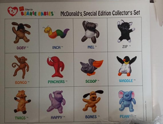 Mcdonalds Beanie Babies NOS 1998 Collectible Office Home - Etsy Canada