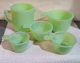 Juego de tazas medidoras de cristal de jade, regalo coleccionable para el hogar y la oficina