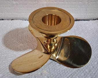 Boat Propeller Brass Candle  Shelf Office Home Gift