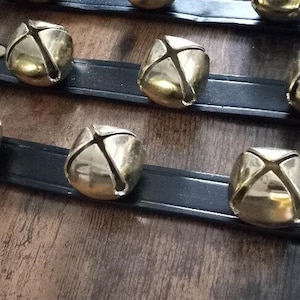Sleigh Bells Gold ALL 3 Straps  Collectible Office Home Wall  Decor