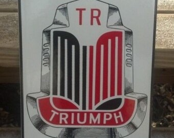 Triumph  Porcelain Sign Service Home Office Garage Shop Bar Decor