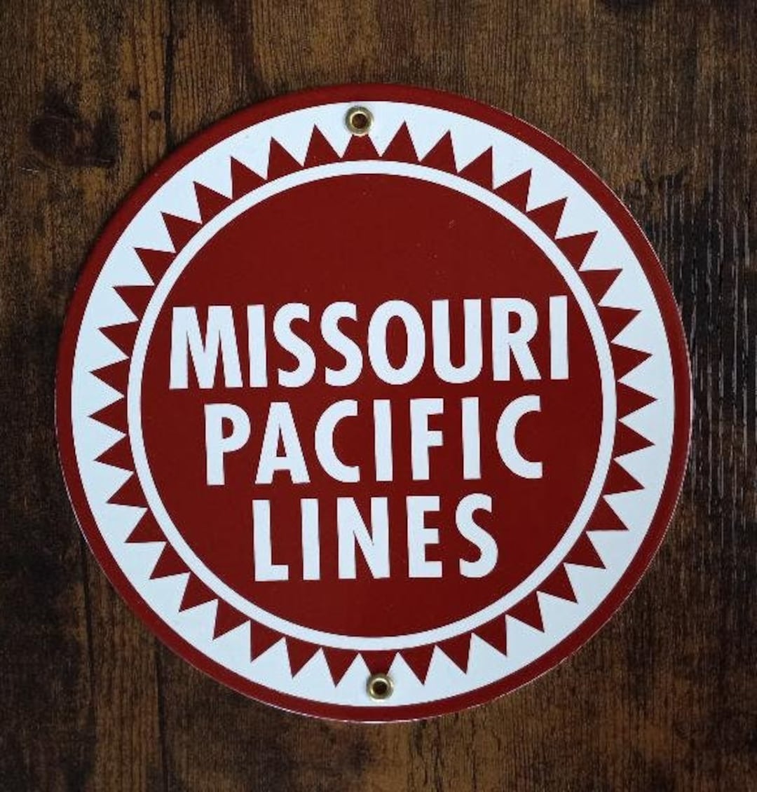 Missouri Pacific Lines RR Porcelain Sign Railroad Home Office