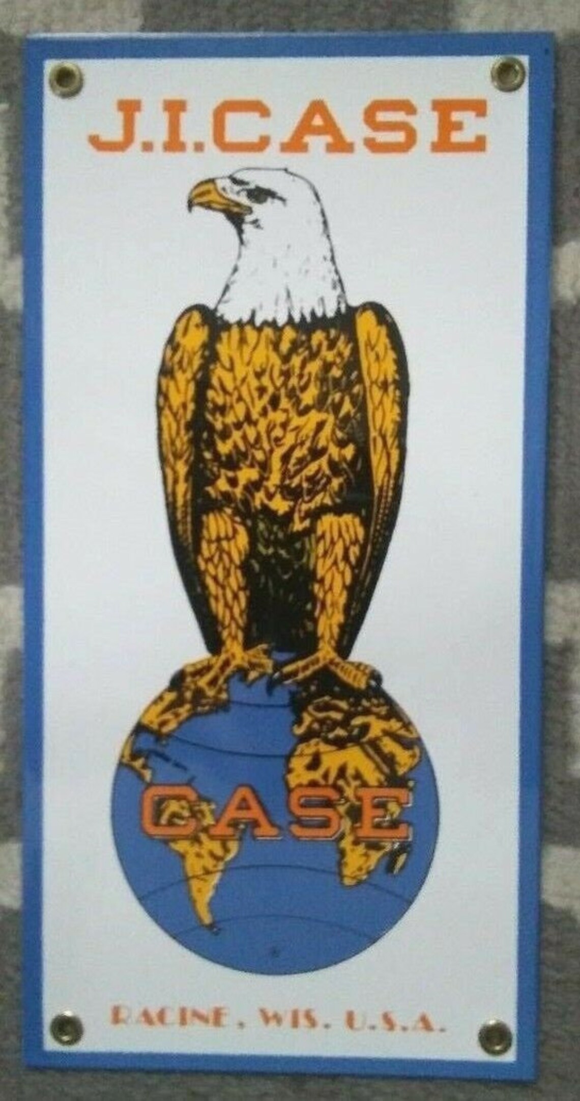 J.I. Case Porcelain Sign Home Office Garage Shop Farm Decor Etsy