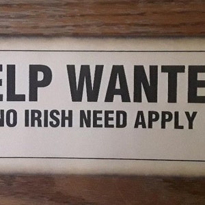 Help Wanted No Irish  Print