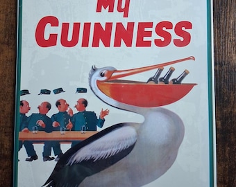 Letrero metálico decorativo de Guinness de 44,5 cm para taller, garaje, hogar u oficina.