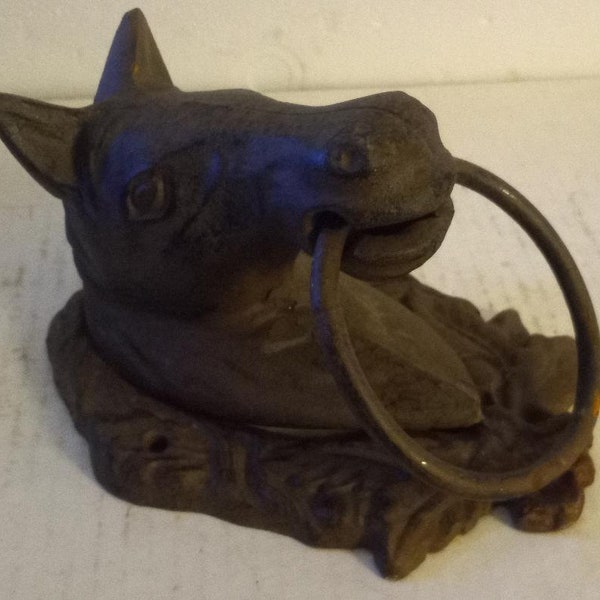 Horse Head With Ring Cast Iron Wall Decor Very Nice Home Shop