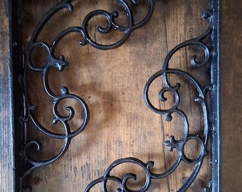 Shelf Brackets Scroll Cast Iron Home Office Gift Decor