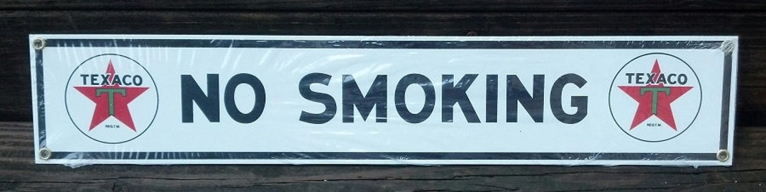 Texaco No Smoking Porcelain Sign Ande Rooney Shop Garage Home Office - Etsy