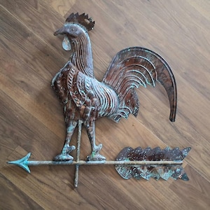 Veleta Gallo Cobre Granero Patio Casa Garaje Granja Techo Decoración de Pared