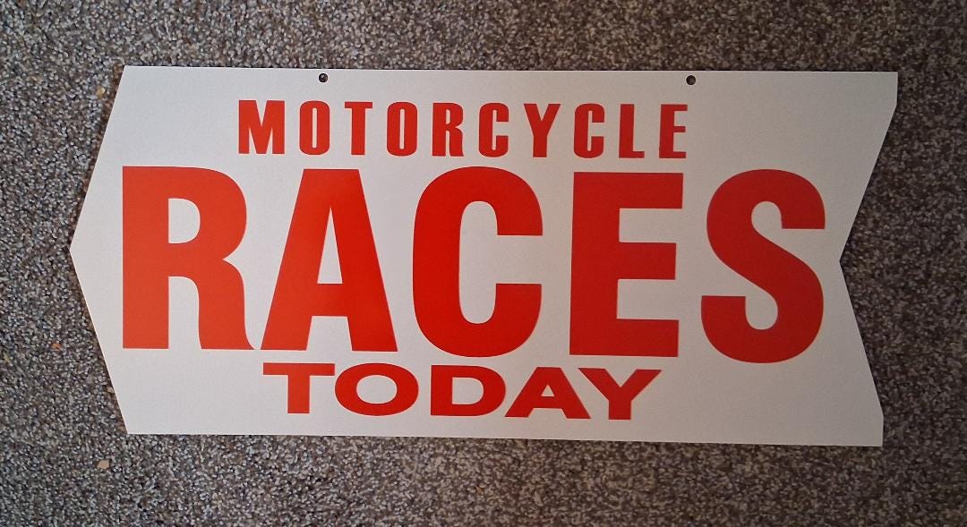Motorcycle Races Heavy Metal Sign 22 Inch Office Garage Shop Decor - Etsy