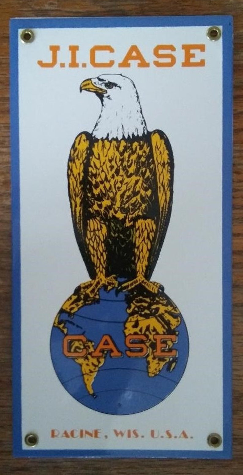 J.I. Case Single Sided Sign Tractor Eagle Home Office Garage Etsy