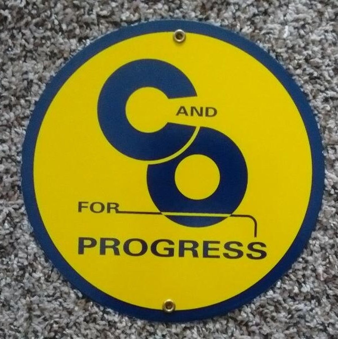 O Progress C and O Progress Sign RR Home Office Garage Shop Bar Decor - Etsy