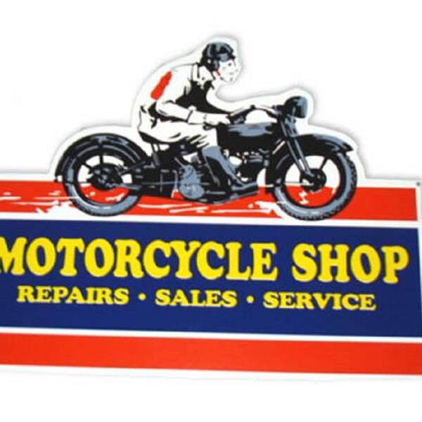 Motorcycle Shop Decor Etsy