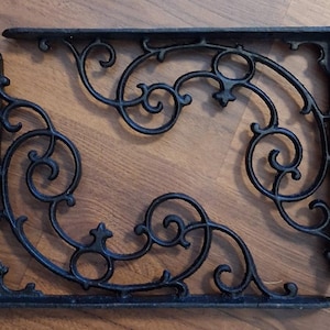 Shelf Brackets Scroll Cast Iron Home Office Gift Decor