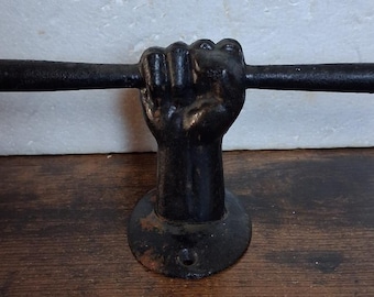 Soporte para papel higiénico de hierro fundido a mano, resistente, para baño, hogar, tienda, garaje y decoración.