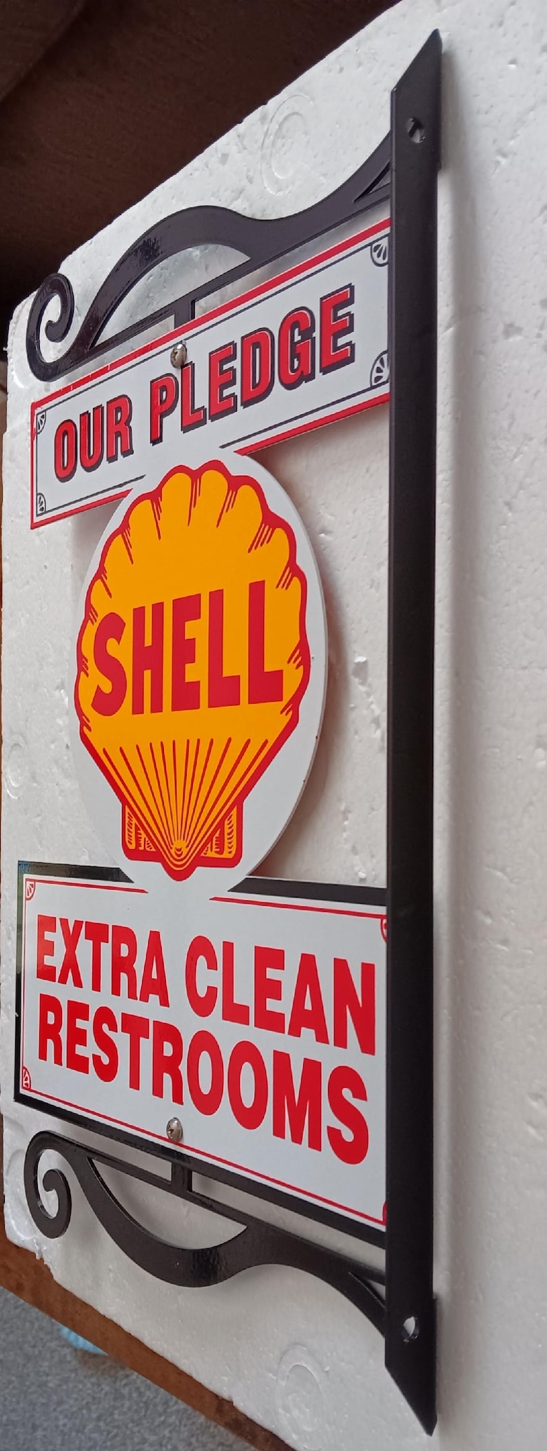 Shell Restroom Flange Sign Cabin Home Yard Garage Shop Farm Decor - Etsy