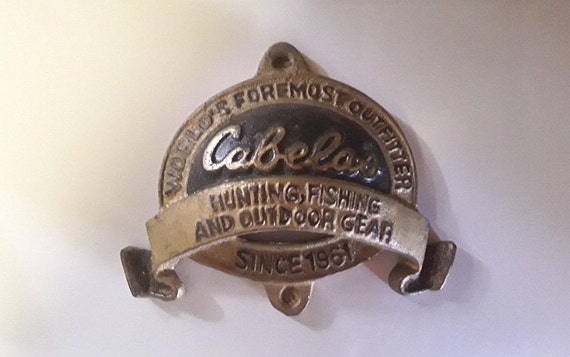 Cabela S Opener Bottle Wall Mount Cast Iron Cabin Lodge Etsy