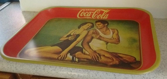 Coca Cola Tray Maureen O'sullivan Johnny Weissmuller