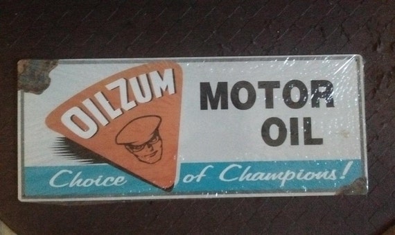 Oilzum Motor Oil NOS Metal Sign Shop Garage Home Office - Etsy