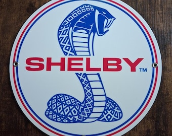 Letrero de metal pesado Shelby Cobra para decoración del hogar, oficina, garaje, tienda o granja.
