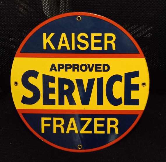 Kaiser Frazer Porcelain Sign Home Office Garage Shop Wall Decor - Etsy
